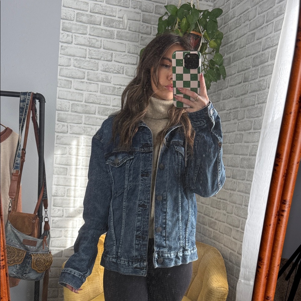 AEO // new without tags hooded denim button up jean jacket - Picture 2 of 9